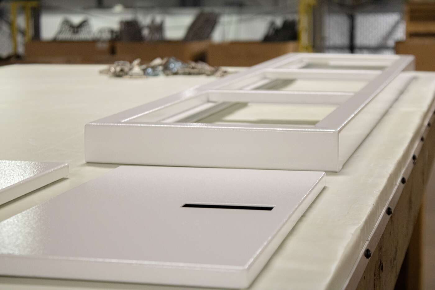 stack of metal parts for assembly