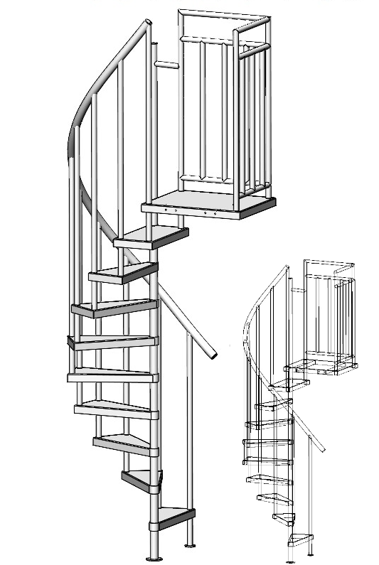 Design for spiral staircase
