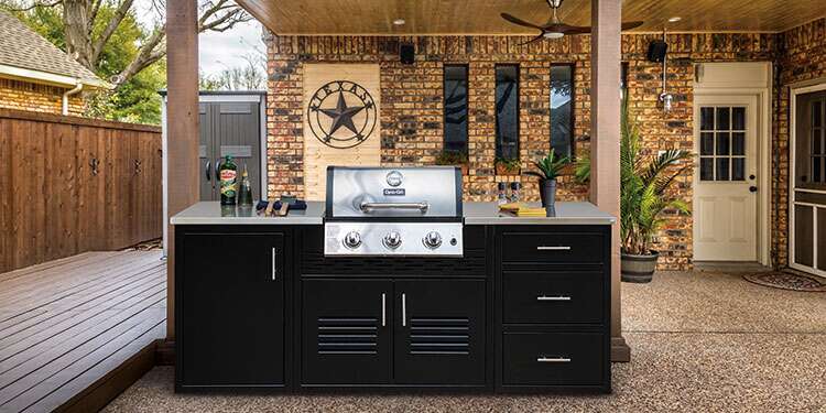 Rock Run Industries Outdoor Kitchen White Cabinets