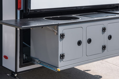 Rock Run Industries RV Parts Pull Out Aluminum Kitchen 7